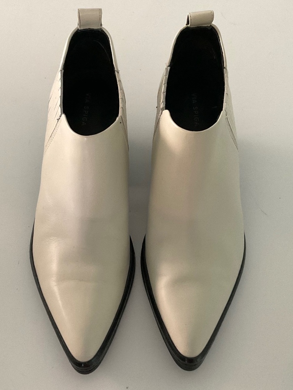 VIA SPIGA Farly Leather Bootie in Bone Size 7 - Picture 2 of 11